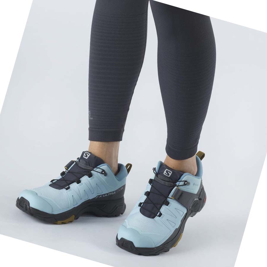 Tenis Senderismo Salomon WoX ULTRA 4 GORE-TEX Mujer Negros Azules | MX 2823DFM